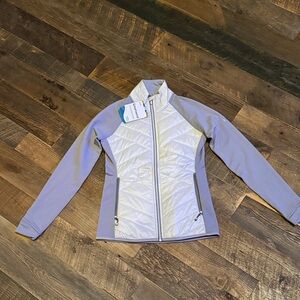 Smartwool Lavender and White Quilted Front Jacket